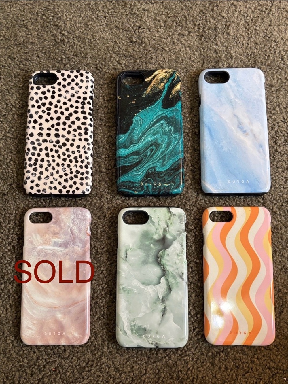 5 Burga  Patterned iPhone SE Phone Case Collection - Set of 5